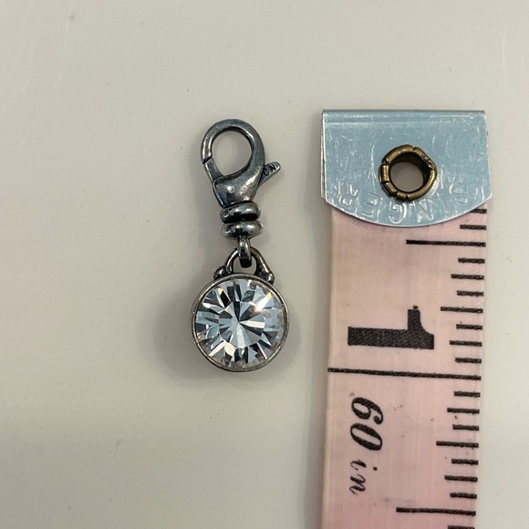 Silpada Silver Charm with Clear Swarovski Crystal in a Bezel Setting - Picture 6 of 6